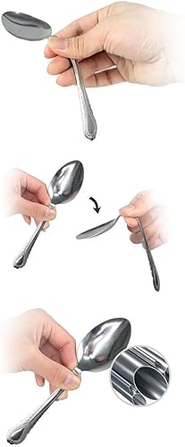 Miniatura 4 de MOMOMAGE 5 Pcs Cuchara Doblar Trucos de Magia para Magos Etapa Primer Plano Ilusiones Mentalismo Trucos de Magia