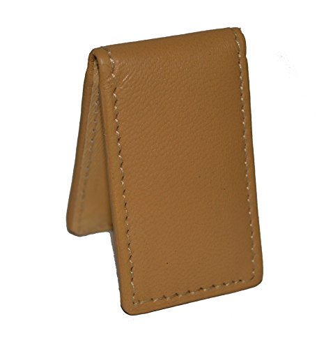 Image of LB LEATHERBOSS Men's New Leather Strong Magnetic Money Clip (Tan)