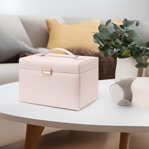 VLANDO Mirrored Jewelry Box Organizer, Pink Beige by VLANDO - Used condition - Image 4