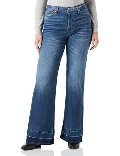 7 For All Mankind Modern Dojo Millennium Jeans Femme coupe flare extensible taille haute bleu