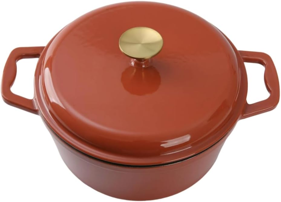 Mainstays 4.75qt Ceramic Enamel Cast Iron Dutch Oven Red with Lid