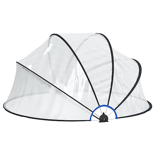 Gecheer Pooldach Pool Abdeckung Pool Pavillion Zelt Poolüberdachung Gartenpavillion Gartendach Poolabdeckung Dach für Aufstellpool Rund 315x158 cm PVC