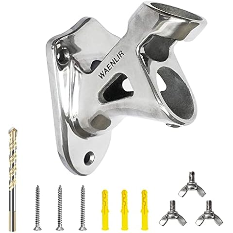 WAENLIR Two Position Stainless Steel Flag Pole Holder 1-1/4 inch, Heavy Duty and Rust Free Flag Mounting Bracket for House(1.25 inch Inner Diameter) Cover