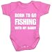 BabyPrem Baby Fishing with My Daddy Fun Clothes Bodysuit Vest One-Piece PINK 3-6