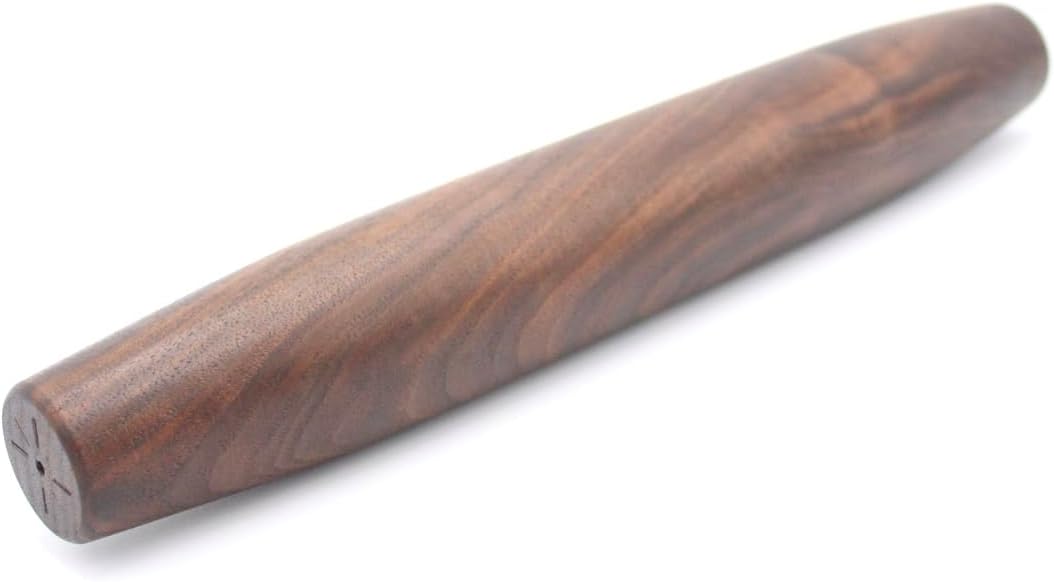 Handmade 12" Walnut French Rolling Pin for Dough - Tapered Wooden Rolling Pin for Baking, Pizza, Chapati, Tortilla, and More - Crafted in Kentucky