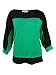 Calvin Klein Women's Plus-Size Long-Sleeve Wrap Top with Gold Bar