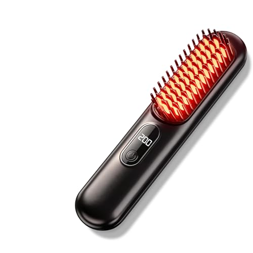 Cordless Straightener Brush for Long Hair Lady