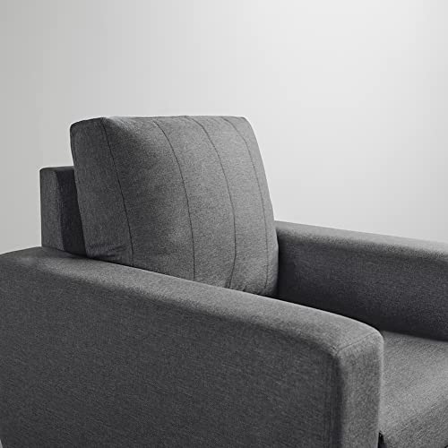 Image of Sleepyhead Bae Designed by Duroflex - 1 Seater Sofa Chair, Premium Fabric |Space-Saving Design |Comfort & Easy Maintenance |3 Years Warranty |Stylish Single Seater for Living Room - Stone Grey