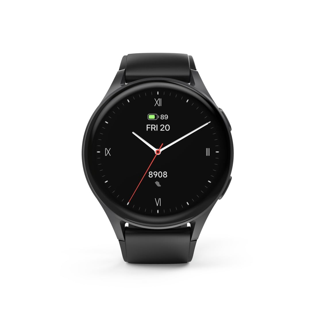 Hama Montre connectée GPS Intégré 8900" (Montre Sport, écran AMOLED 1,43", Fonction Prise d’appels, contrôle Vocal Alexa, altimètre barométrique, IP68), Noire