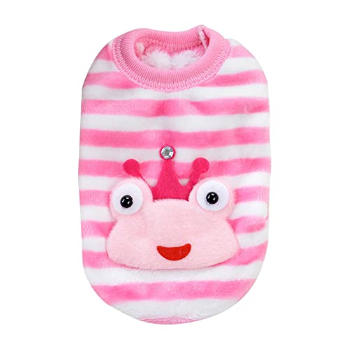 Honprad Sweater For Dogs Girl Pet Winter Clothes Striped Fleece Dog Vest Clothes Warm Dog Shirt Pullover Sweater Pet Coat Jacket Apparel For Fall Winter Clothes #TOP14