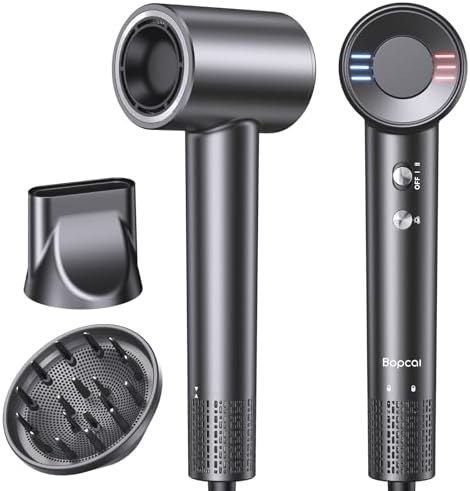 Bopcal Secador de Pelo de Viaje 100–240V, Secador Pelo Ionico con...