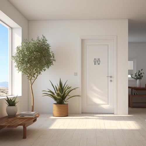 codiarts. Türschild 3D | Toilette | WC - Gäste WC | Bad | Acrylglas Laser geschnitten | selbstklebend (WC-Gender01)