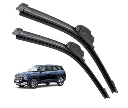 Image of Euro Care Windshield Car Wiper Blades Compatibility With Hyundai Creta (Model- 2024-Till Date) - Set of 2Pc (D-24,P-18)