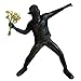 PIGPIGFLY Banksy Figur Skulptur,Figuren,Deko Wohnzimmer,Home Store Dekoration, Modern Abstract Kunst Skulpturen Deko, B&uuml;rodekorationen,Polyresin, Geschenk(Schwarz