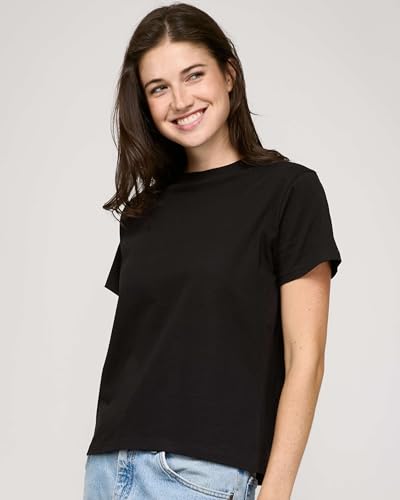 Real Essentials 5 Pack: Women’s 100% Cotton Oversized Short Sleeve T-Shirts Fashion Trendy Tees (Available in Plus Size)3