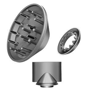 Wajiayon Haartrockner-Diffusoren, Schwarz, 2 Stück