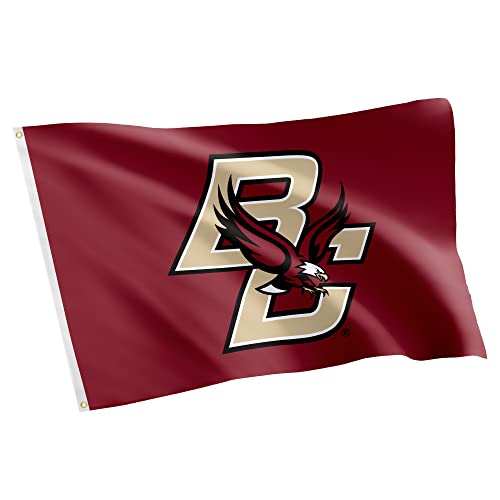 Desert Cactus Boston College BC Flag - 3 x 5 Feet Eagles Banner, Indoor/Outdoor Durable Fabric, 100% Polyester Design (Red)