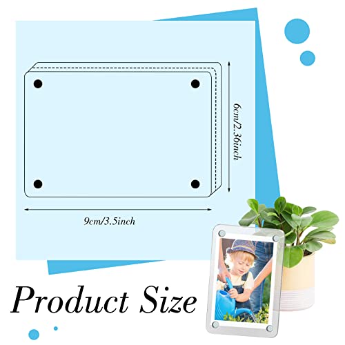 Remerry 48 Pcs Acrylic Refrigerator Magnet Mini Picture Frame 2 X 3, Double Sided Fridge Magnetic Frame Clear Magnetic Photo Frames Picture Display Frame For Film Photos Cards Stamp, 2.36 X 3.54 Inch #TOP1