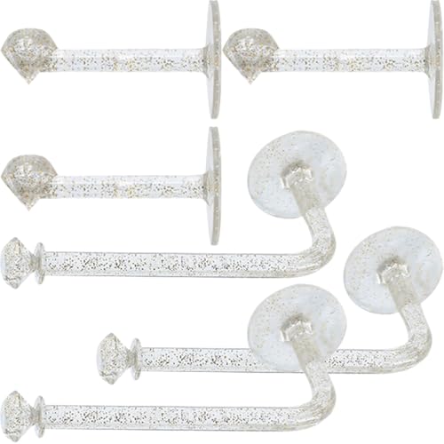 ifundom Soporte de Pared para Diademas y Tocados 6 Piezas 3 Cortos 3 Largos Organizador Colgante para Accesorios de Cabello Gancho Resistente sin Perforación para Uso Hogar