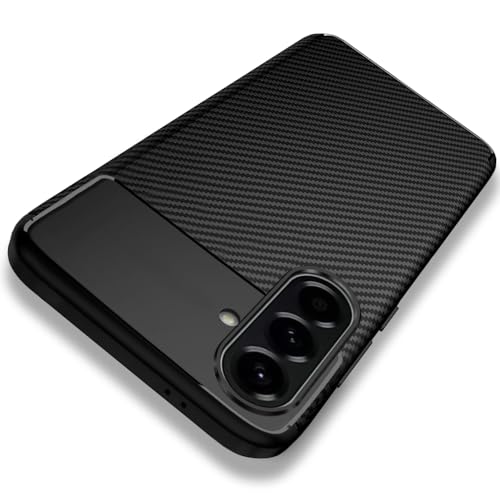 Image of TheGiftKart Rugged Carbon Fibre Armor Back Cover Case for Samsung Galaxy A37 5G / A36 5G | ShockProof & Protective | Stunning Minimalist Design Back Case Cover for Samsung A37 5G / A36 5G (TPU, Black)