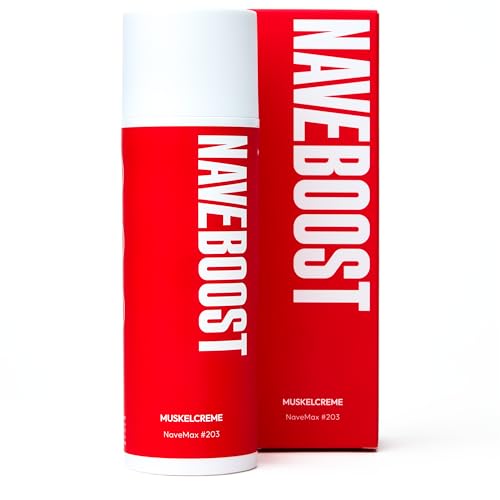 Naveboost Muskelcreme – Warm-Up Creme mit Koffein, Eukalyptus, Kampfer & Mineralien – Ideal zur Vorbereitung auf Trainingseinheiten – Natürliche Inhaltsstoffe, Unterstützt Hautpflege – Vegan,100ml