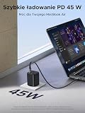 UGREEN Zapix Ładowarka USB-C 45W, 5-portowy zasilacz GaN, szybka PPS