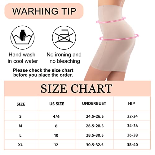 Osacod 2 Pieces Half Slips For Women Seamless Dress Slip Under Dresses High Waist Tummy Control Body Shapewear Skirt #TOP4