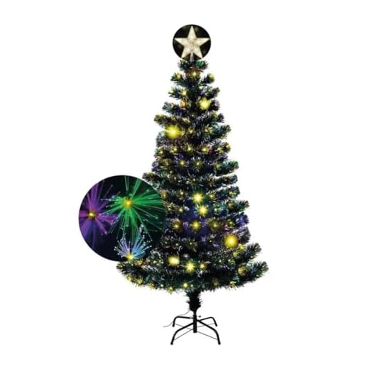 Árvore De Natal Fibra Ótica Cachoeira Led Amarelo 90cm