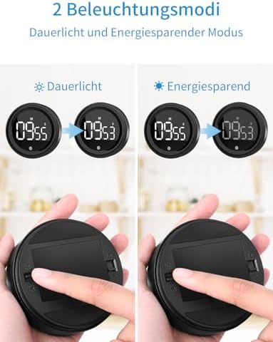 KOCHEN SICHER MIT LIORQUE Digitaler Küchentimer Magnetisch Timer digital Eieruhr (Schwarz)