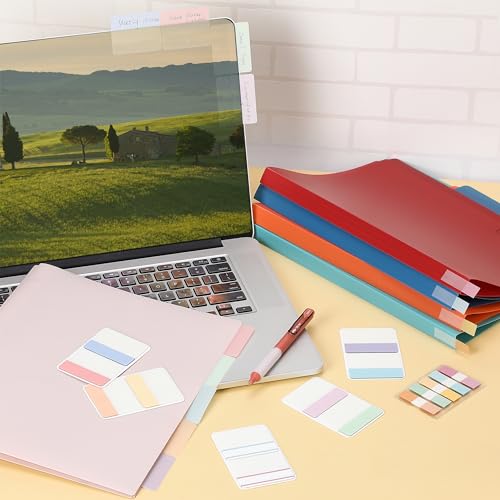 Mr. Pen- Sticky Index Tabs, 500 Pcs, 21 Sets, Colorful Sticky Tabs for Notebooks, Page Markers, Back to School Supplies