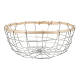 Panier de rangement en fil métallique : ce panier apporte une touche d'élégance à n'importe quelle pièce, qu'il serve à ranger des fruits ou qu'il soit utilisé comme objet décoratif