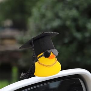 Wonuucardashboarddecorgraduationhatrubberduckcarducksornamentswithminihatnecklacesunglassesscarfblack Urban Country Home Decor Wonuu car dashboard decor graduation hat rubber duck car ducks ornaments with mini hat necklace sunglasses scarf black urban country home decor