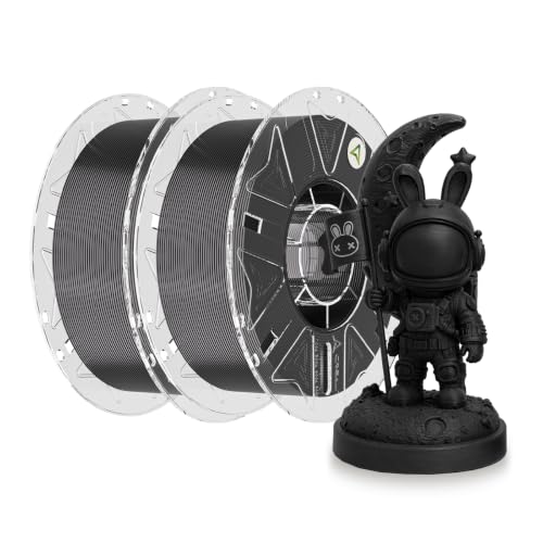 Image of Creality 3D Printer RFID Filament Bundle, Hyper PLA Filament 1.75mm for 3D Printing, Hyper PLA RFID Filament No-Tangling High Precision, 1KG(2.2 lbs) Spool (2 Black)
