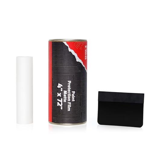 [ARMOR UP] 4"x72" Satin Car Paint Protection Film- 8-mil TPU Automotive Protector Wrap for MTB - Non-Yellowing, Self-Healing, UV Protection, Hydrophobic Top Coat - Car Accessories -