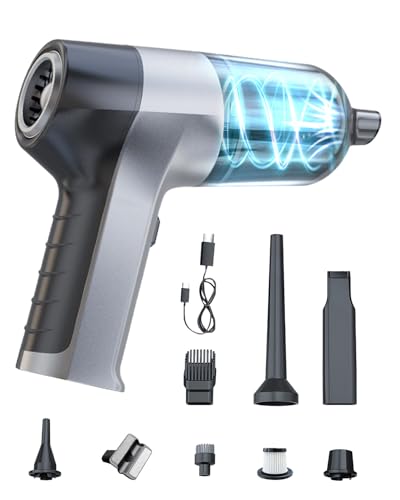 Image of Lorrtta Handheld Vacuum Cleaner, 7 in 1 Powerful Handheld Car Vacuum Cleaner Cordless, 450ml Large Dust Bin, 15000Pa Rechargeable Lightweight Portable, Mini Vacuum for Home Pet Hair Cleaning
