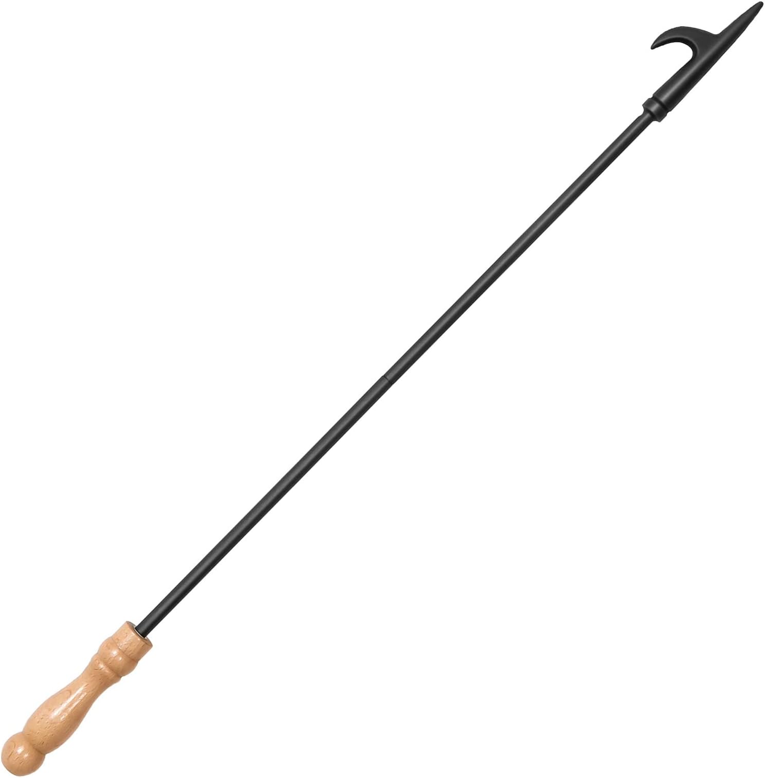 Fireplace Fire Pit Campfire Poker Stick. 32-Inch in Heavy Duty Fireplace Poker. Solid Steel Fire Pit Poker, Fire Pit Accessories for Fireplace Camping Wood Stove Indoor and Outdoor.