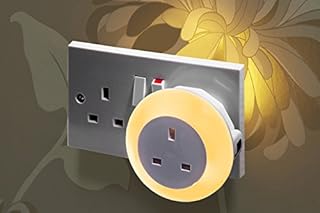 Auraglow Automatic Plug In Multi Colour Plug Through LED Nursery Night Light with Dusk till Dawn Daylight Sensor