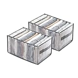 Duyoku Drawer Organizers for Clothing - 9 Grids Closet Organizer, 2PCS Wardrobe Clothes Organizer, C