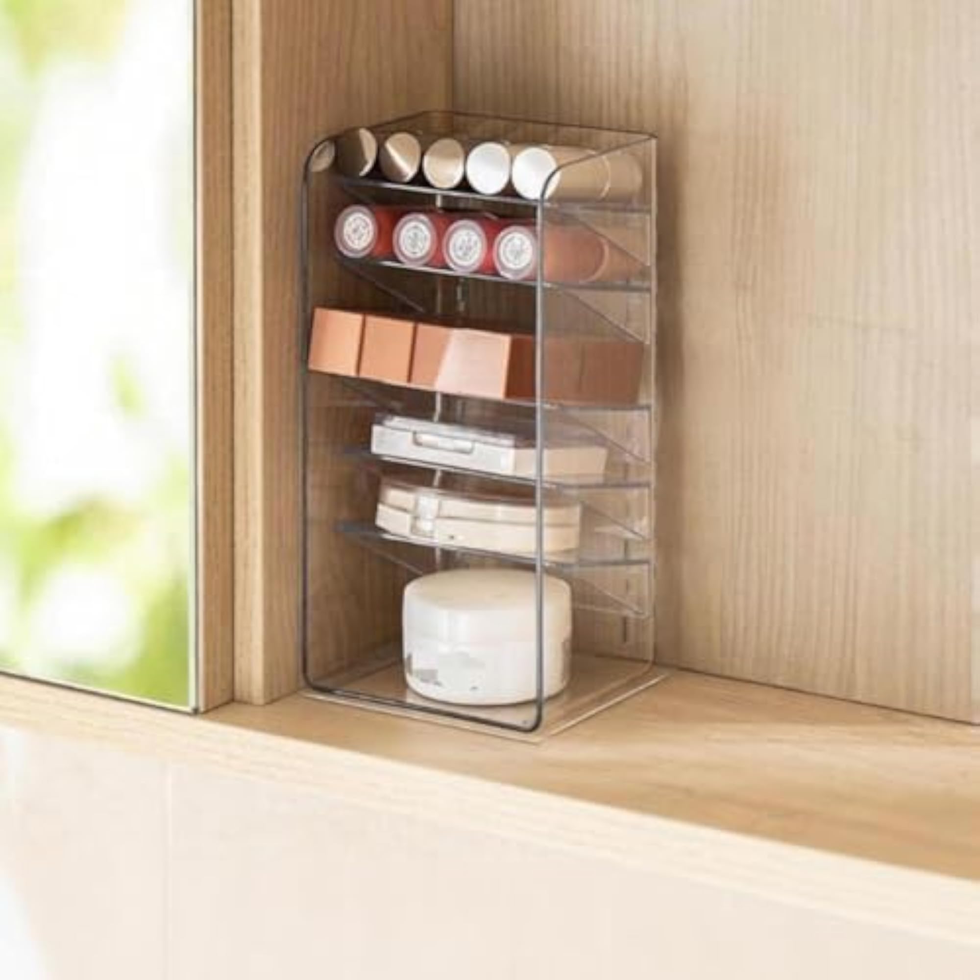 Clear Drawer Storage Box, Stackable Vanity Cabinet