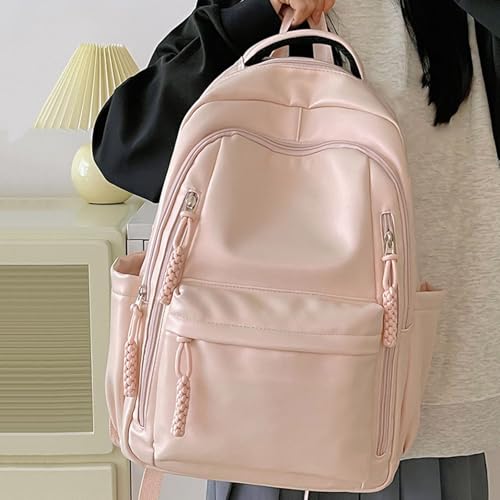 Mochila para portátil que soluciona la falta de espacio con piel sintética suave 3