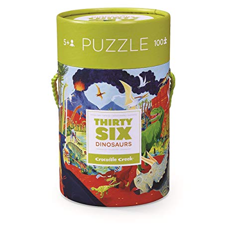 Crocodile Creek, Puzzle Cannister 36 Dinosaurs 100 Piece