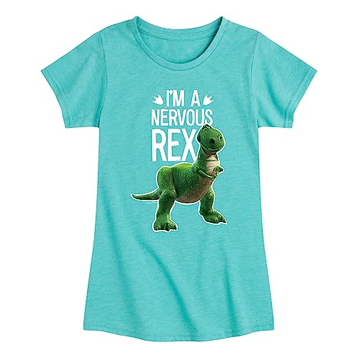 Disney - Toy Story - I'm Nervous Rex - Toddler and Youth Girls Short Sleeve Graphic T-Shirt