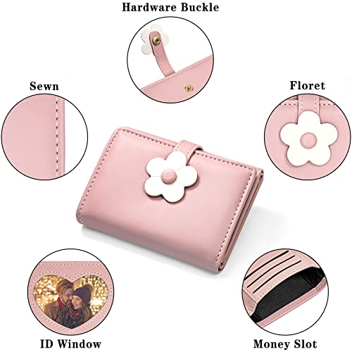 YINHEXI Wallet Women, RFID Blocking Small Compact Trifold PU Leather Card Holder Pocket Wallet Ladies Mini Purse4