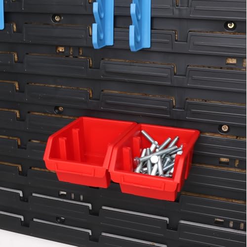botle 10 x pudełko do sortowania, warsztatowe, przechowywania, czerwone, 11,5 x 8,5 x 6 cm, garaż, skrzynka