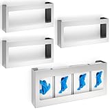 Blulu グローブボックスホルダー/ディスペンサー ステンレススチールクワッドウォールマウントグローブボックスオーガナイザー 高さ25.4cm x 幅53.3cm x 奥行3 3/4インチ