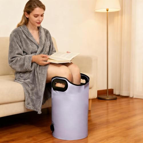 Baño de pies plegable impermeable y compacto con agujeros de drenaje rápidos 5