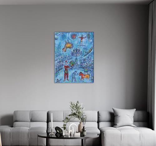 Impression sur toile d'art abstrait The Small Blue Circus 40x50