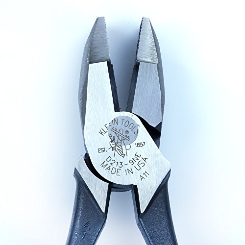 Klein Tools D213-9Ne Pliers, 9-Inch Side Cutters, High Leverage Linesman Pliers Cut Copper, Aluminum And Other Soft Metals #TOP6