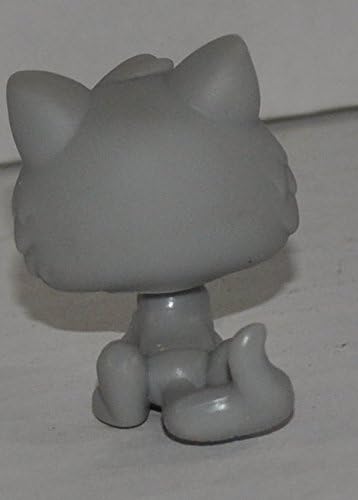 Kitten #270 (Grey, Blue Eyes, 2 shades of blue in eyes) - Littlest Pet Shop (Retired) Collector Toy - LPS Collectible Replacement Single Figure - Loose (OOP Out of Package & Print)