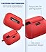 AGENTNANO for TOZ0 NC9(2024) Case Cover, Silicone Protective Scratch Resistant Battery Display Visible Design Cover for TOZO Hybrid Active Noise Cancelling Wireless Earbuds with Carabiner-Red